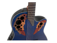 Ovation Celebrity Elite Plus CE44P Mid Cutaway Blue Transparent Quilt Ovation Celebrity Elite Plus CE44P Mid Cutaway Blue Transparent Quilt